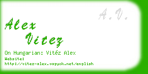 alex vitez business card